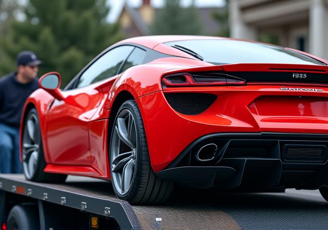 Transport sécurisé d'une voiture de sport de luxe